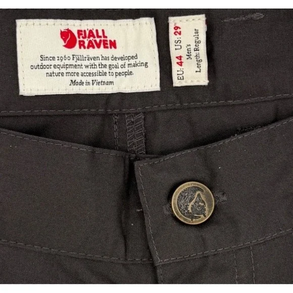 Fjallraven Vidda Pro Pants G-1000 Mens 29 Dark Gray‎ Cargo Outdoors